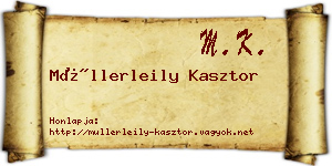 Müllerleily Kasztor névjegykártya